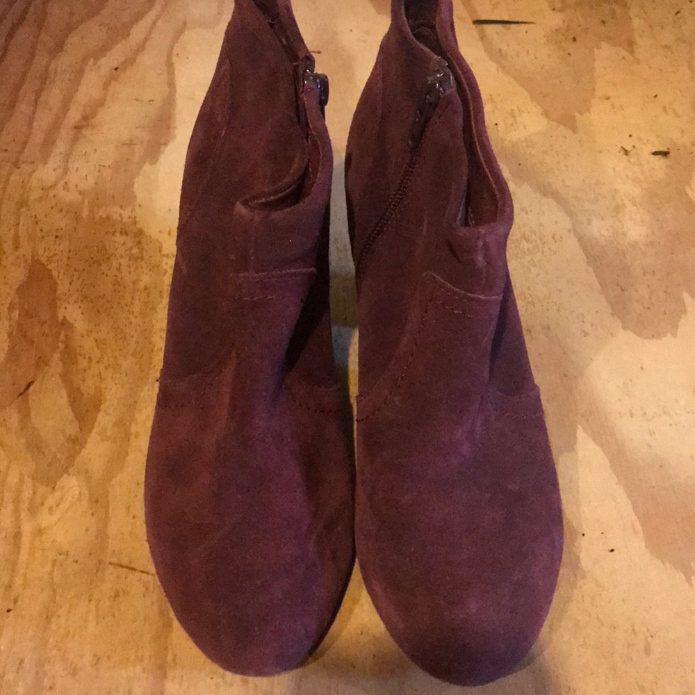 Aldo burgundy suede boots worn only a few times 8